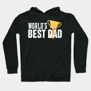 Simple World's Best Dad Typography with Trophy Hoodie